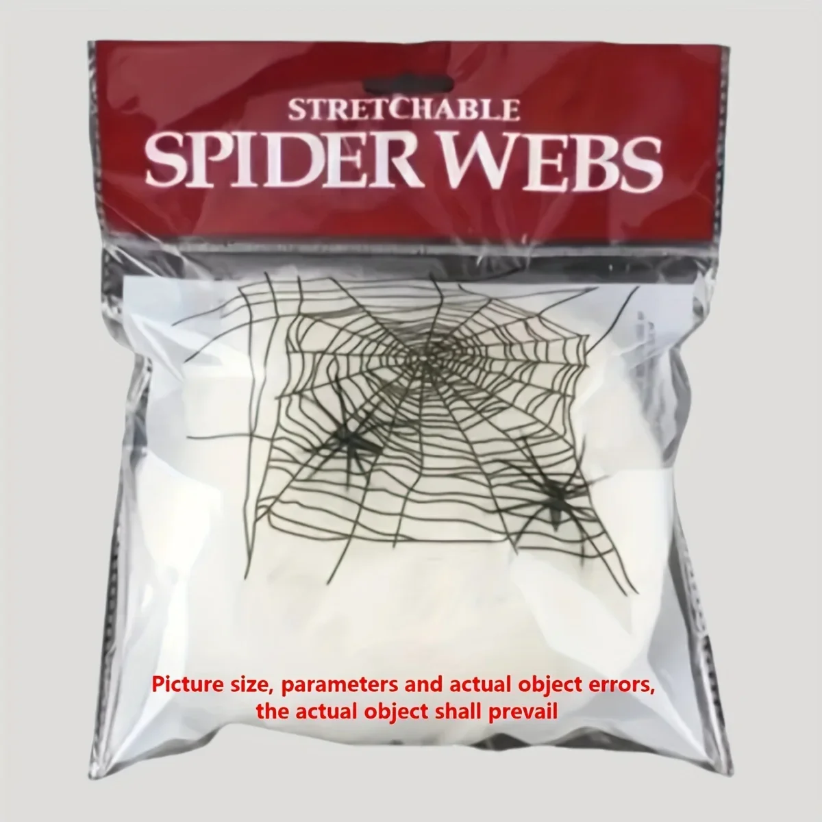 Spider Web Halloween Decoration - Stretchable Spider Webs With 2 Spiders