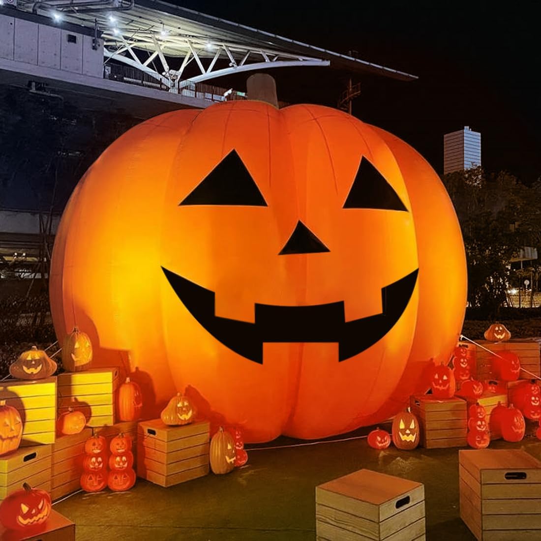 Halloween Pumpkin Decor Led - Giant 10Ft Halloween Inflatables Pumpkin Decorations