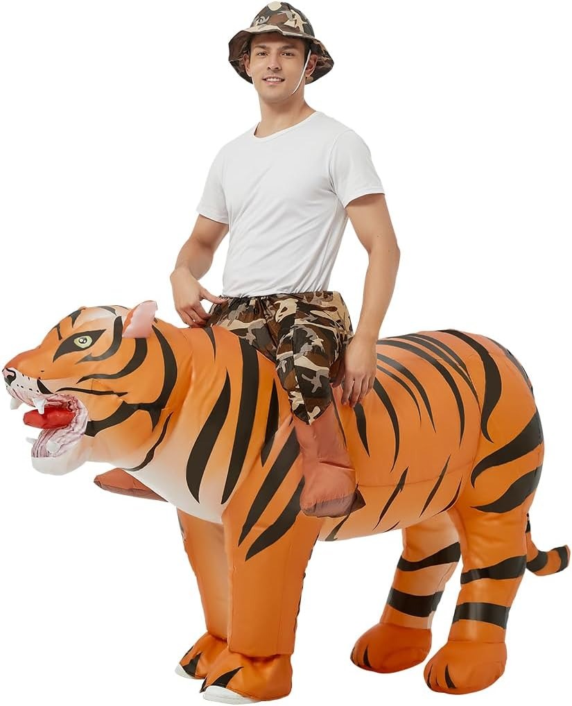 Halloween Costume Adult - Inflatable Tiger Costume for Adult Halloween
