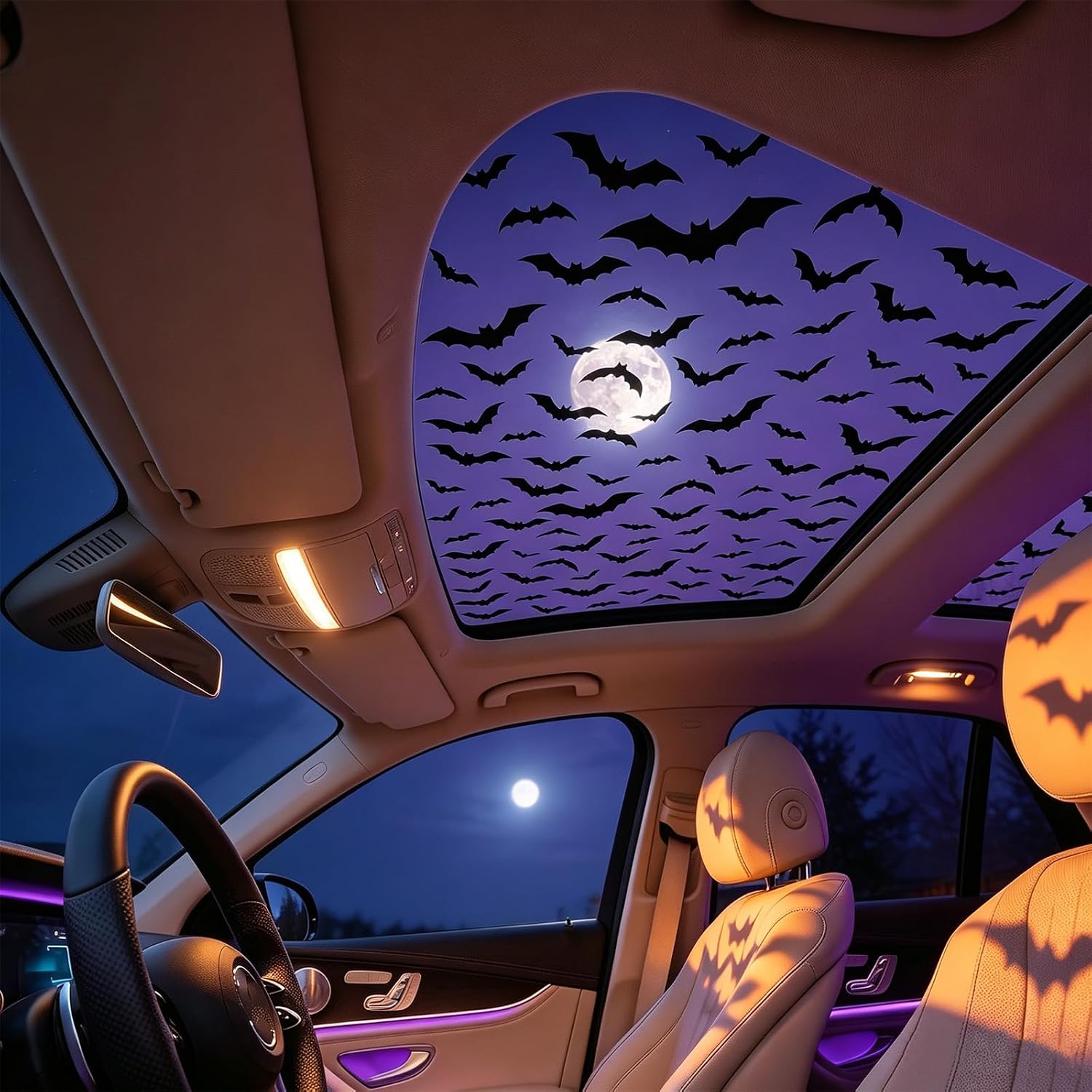 Car Sunroof Stickers Halloween - Spider Web Halloween Decoration 评论和价格