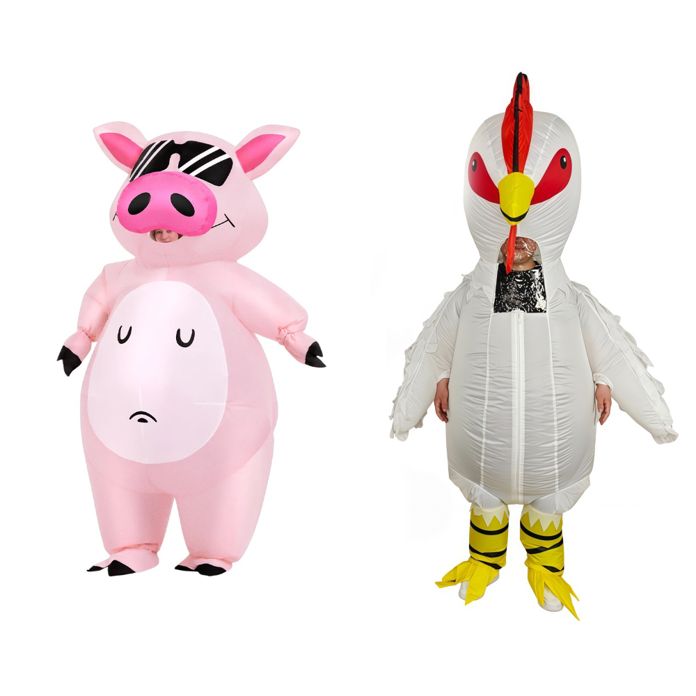 Cartoon Animal Piglet Inflatab - Halloween Costume Adult 评论和价格