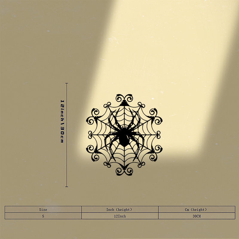 1Vintage Spider Web Metal Wall - Spider Web Halloween Decoration 评论和价格