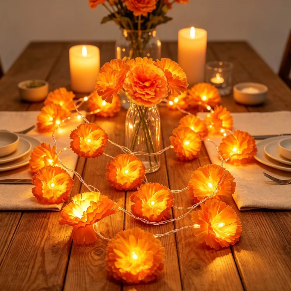 Mexican Style Halloween Marigo - Halloween Led String Lights Orange 评论和价格