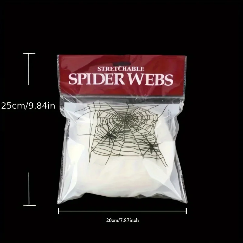 Stretchable Spider Webs With 2 - Spider Web Halloween Decoration 评论和价格