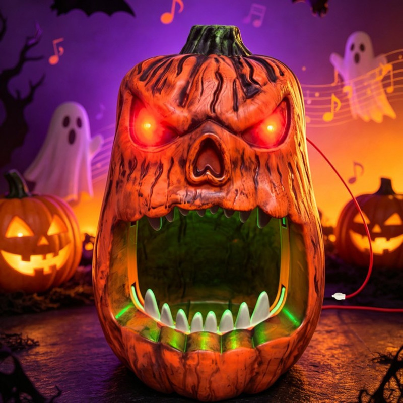 Halloween LED Lighted Pumpkin  - Halloween Pumpkin Decor Led 评论和价格