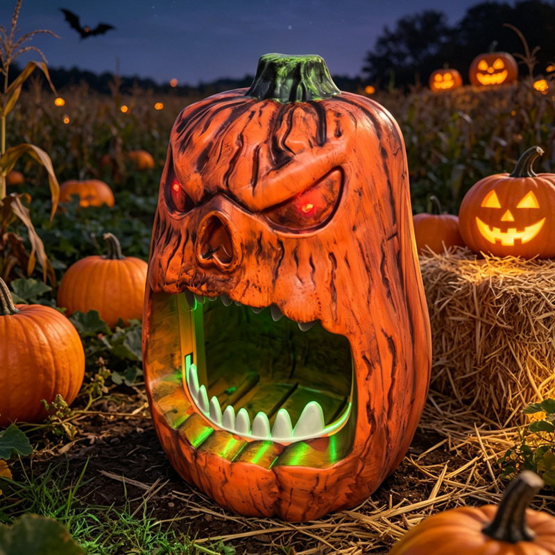 Halloween LED Lighted Pumpkin  - Halloween Pumpkin Decor Led 评论和价格