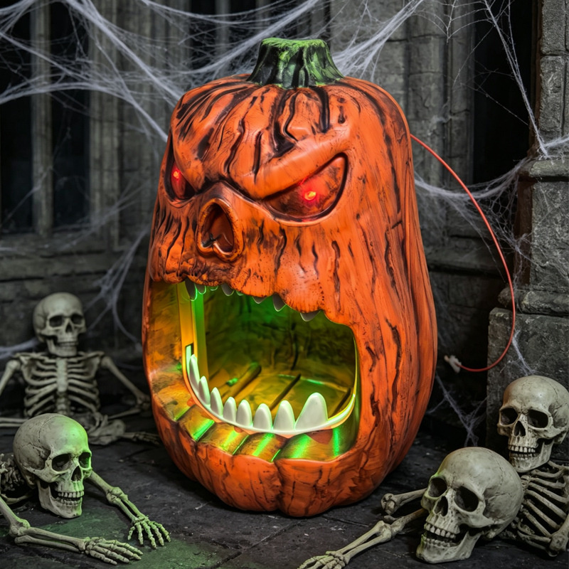Halloween LED Lighted Pumpkin  - Halloween Pumpkin Decor Led 评论和价格