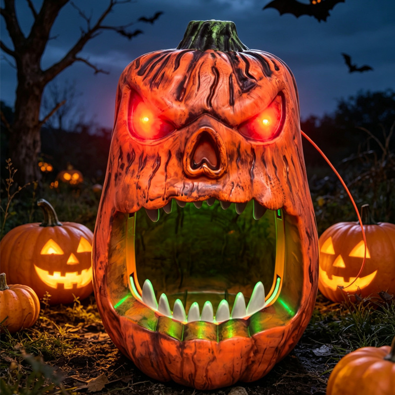 Halloween LED Lighted Pumpkin  - Halloween Pumpkin Decor Led 评论和价格