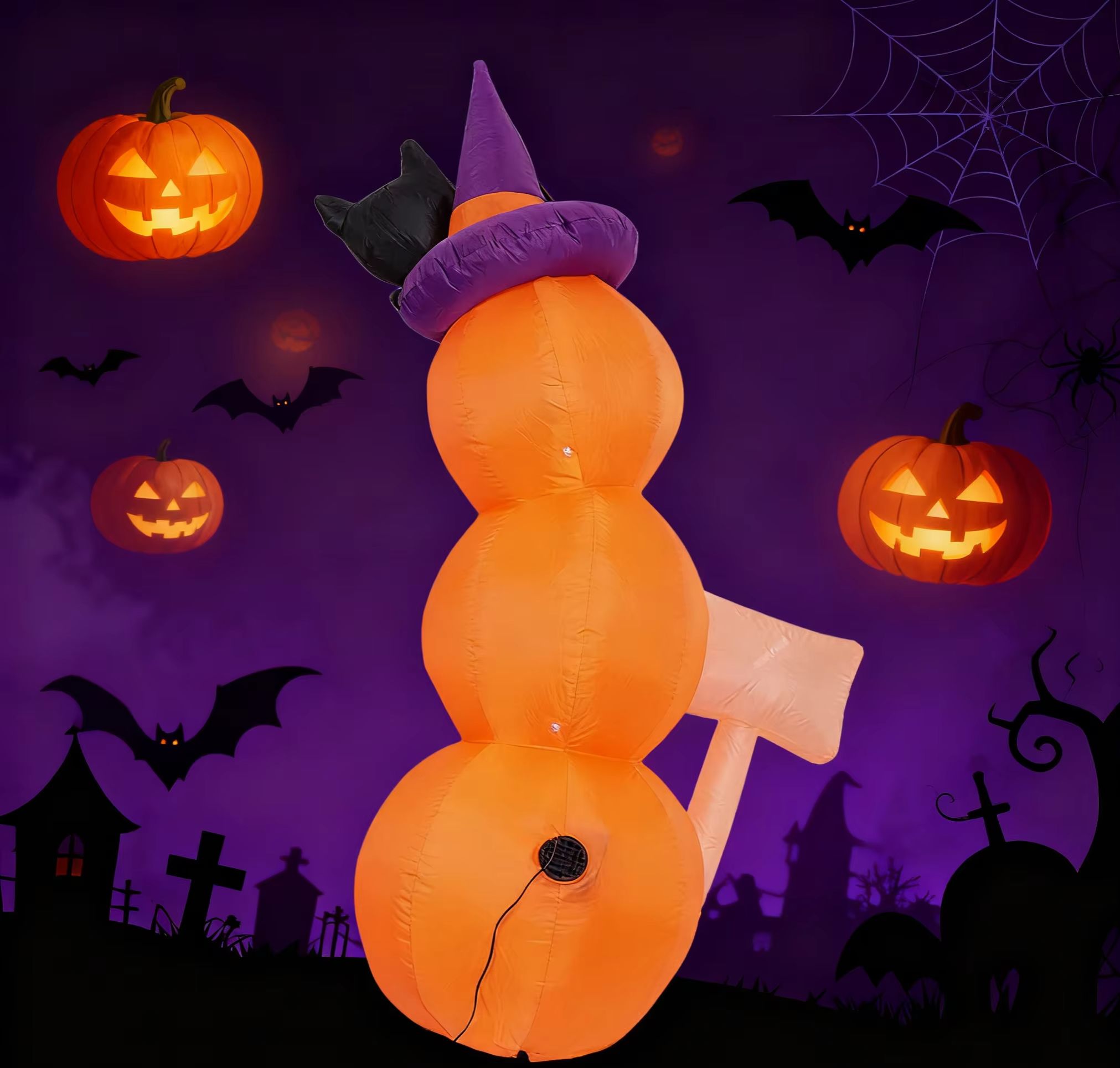 5.2ft / 1.6m Halloween Inflata - Halloween Pumpkin Decor Led 评论和价格