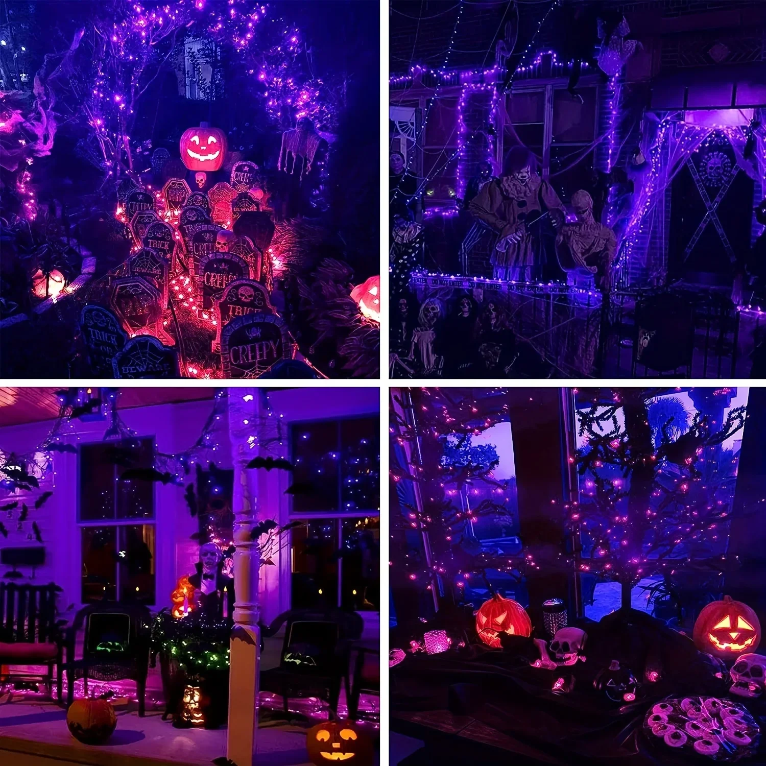 10-120M Copper Wire String Lig - Halloween Led String Lights Orange 评论和价格