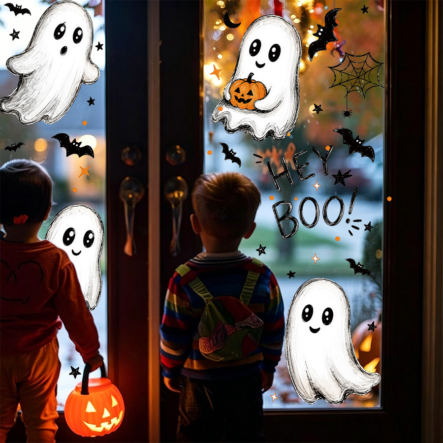 3pcs Halloween Window Decals S - Spider Web Halloween Decoration 评论和价格
