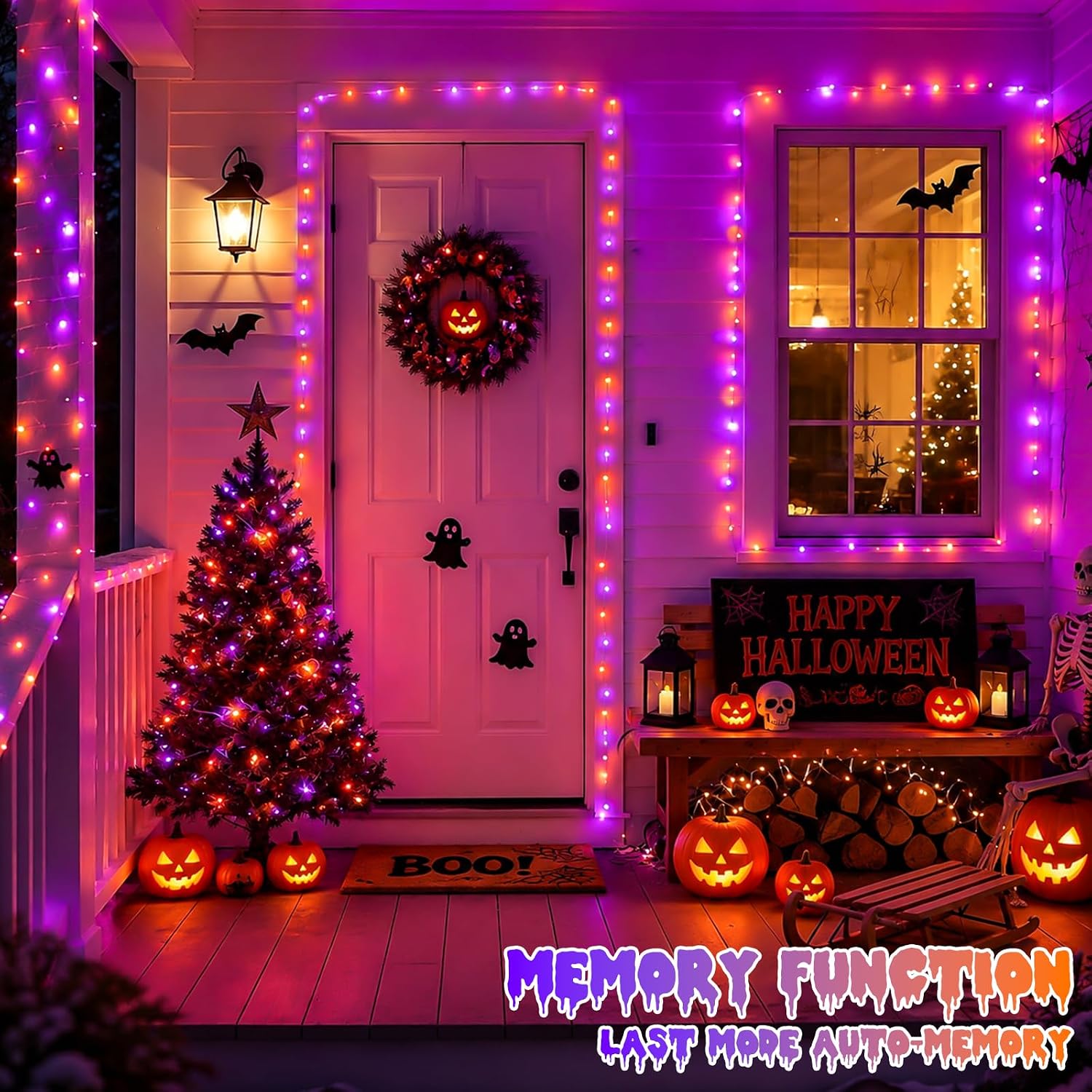 Halloween LED Solar Copper Wir - Halloween Led String Lights Orange 评论和价格