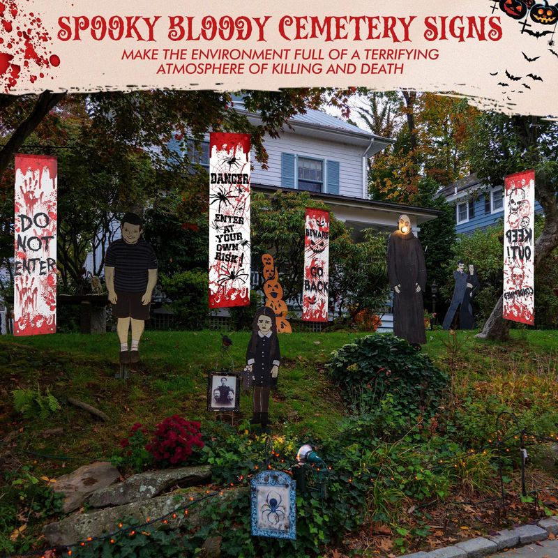 VIKAMA Halloween Porch Door Co - Halloween Skeleton Decoration 评论和价格