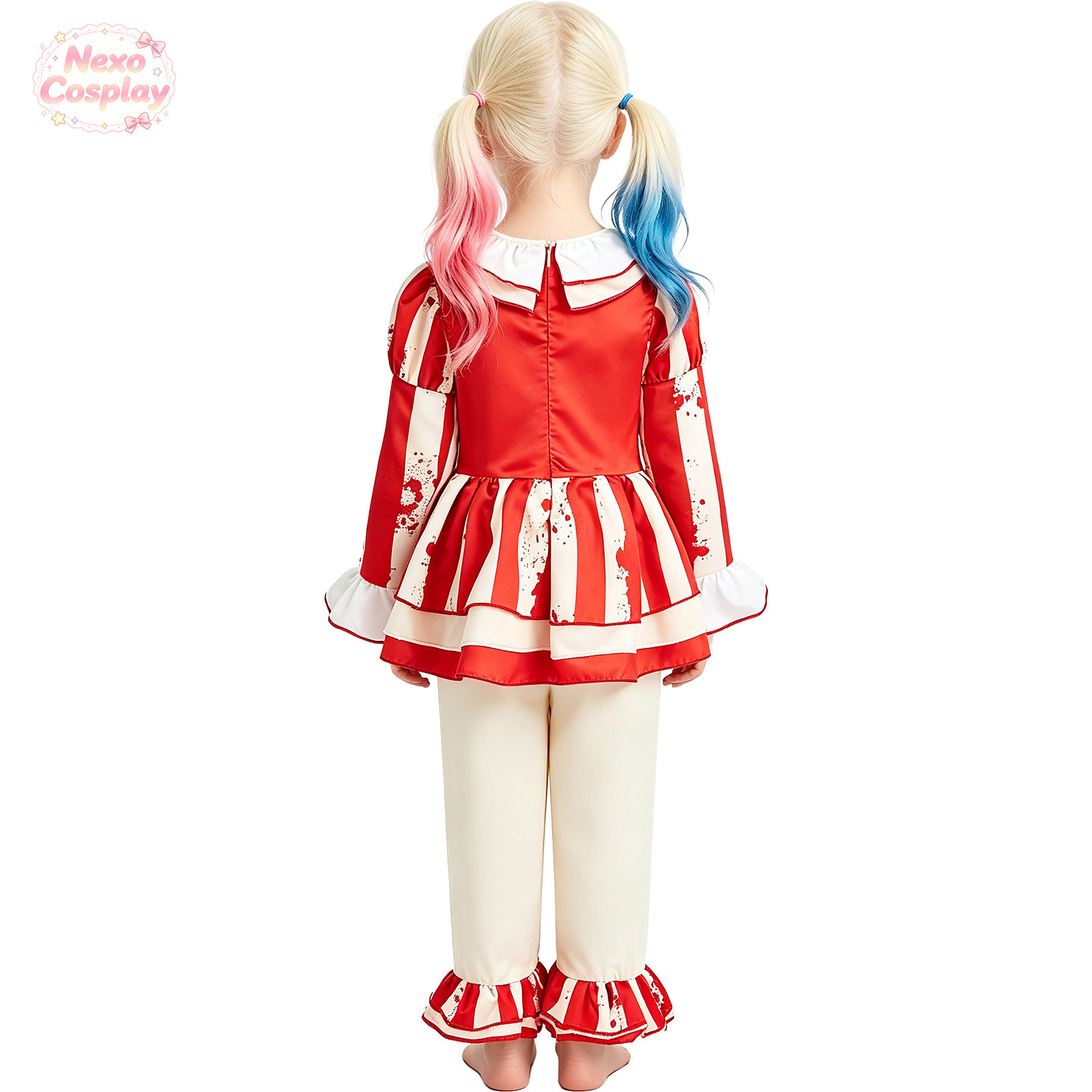 Kids Red White Striped Horror  - Halloween Costume Kids 评论和价格