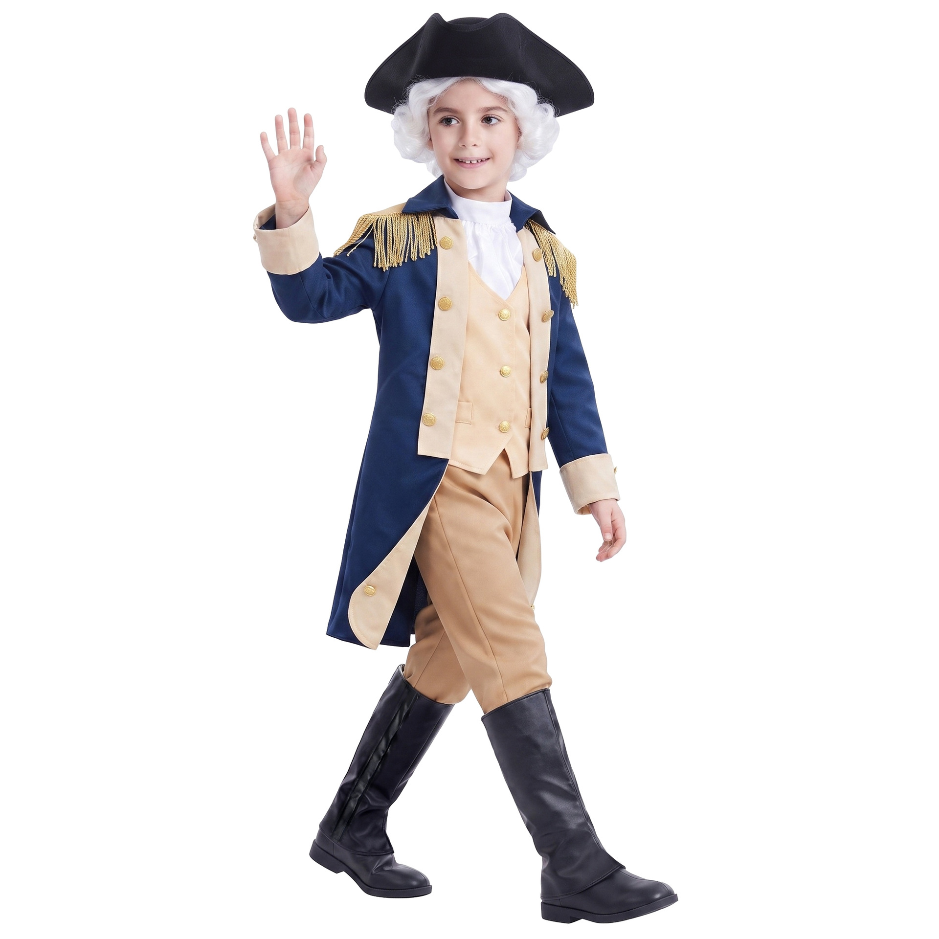 Kids Colonial George Washingto - Halloween Costume Kids 评论和价格
