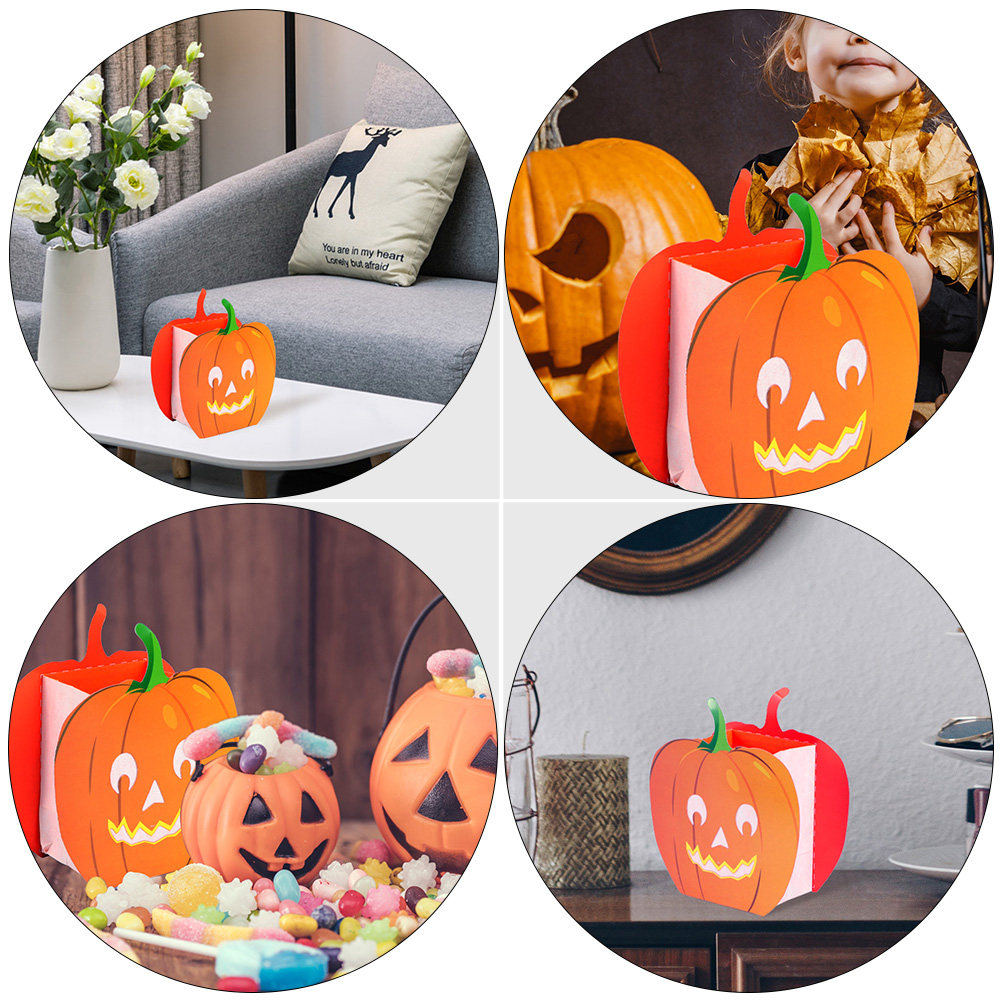 12Pcs Pumpkin Bags Hollow Out  - Pumpkin Lantern Halloween 评论和价格