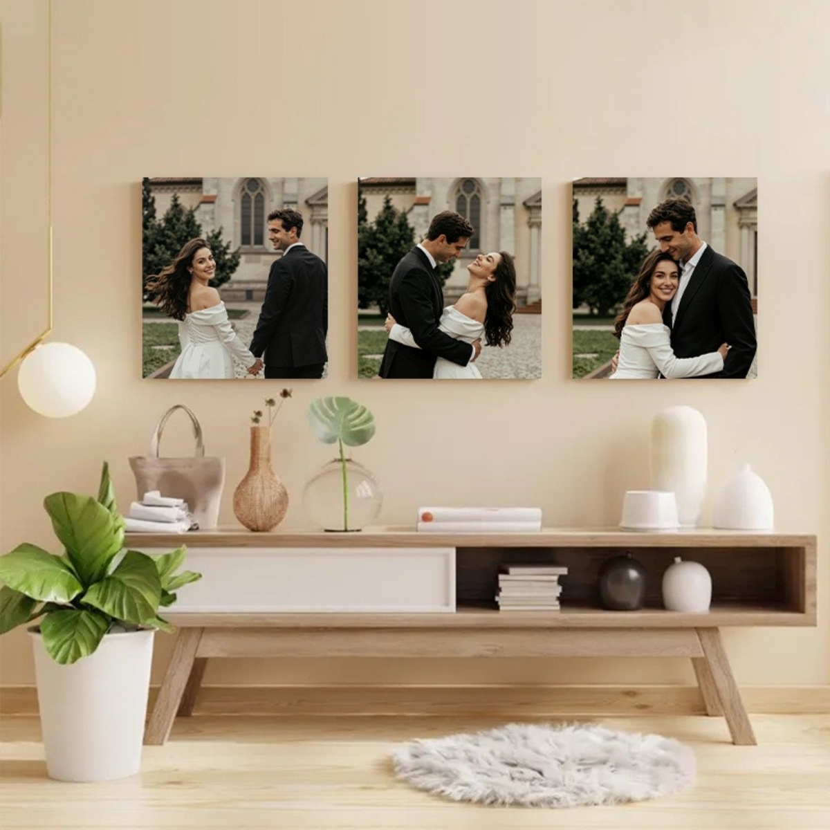 Set of 3 Custom Photo Canvas P - Halloween Party Supplies 评论和价格