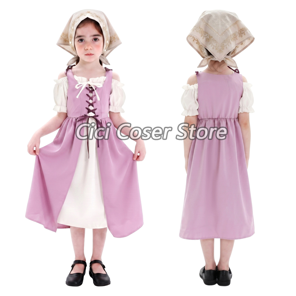 Kids Medieval Costume Girls Vi - Halloween Costume Kids 评论和价格