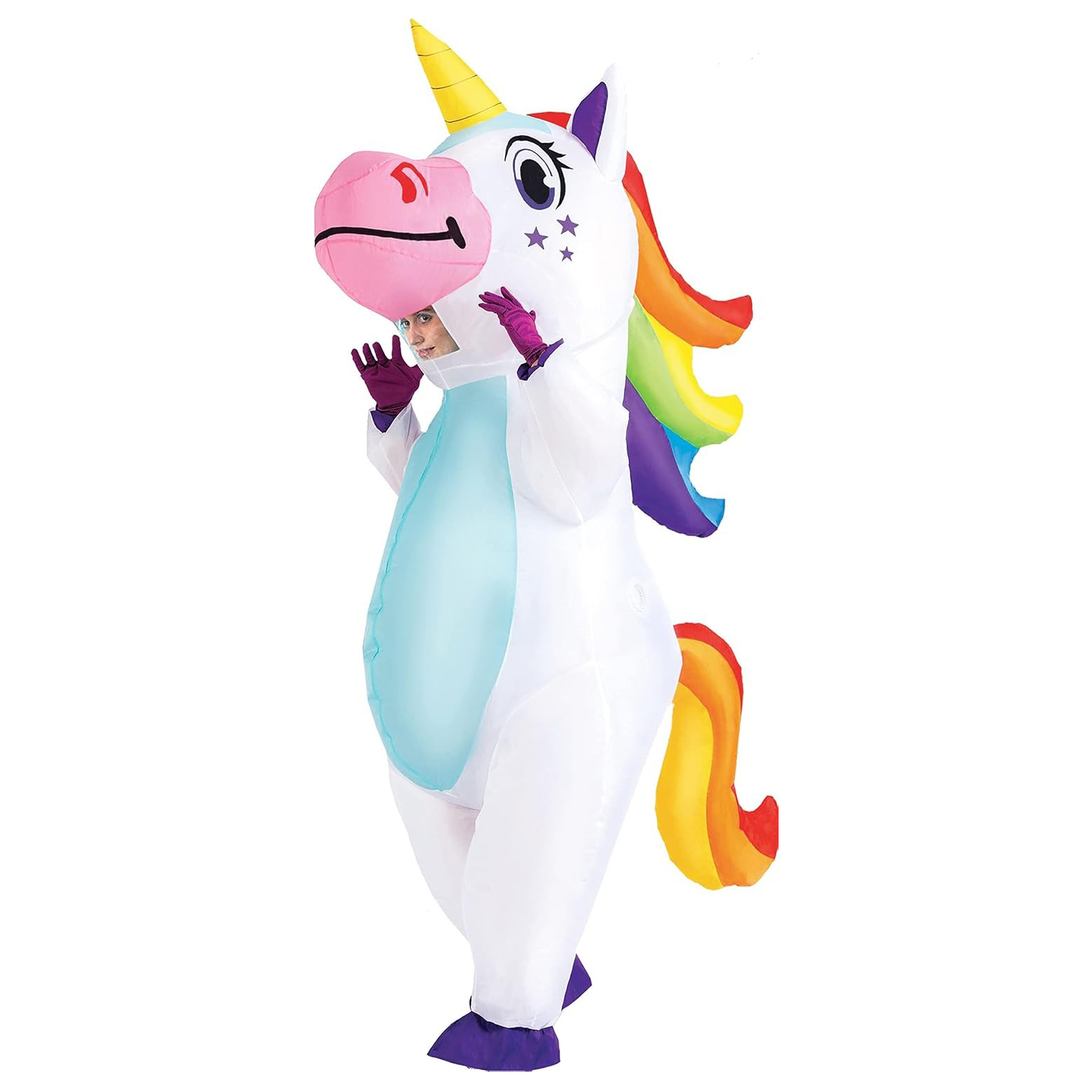 Inflatable Unicorn Costume Adu - Halloween Costume Adult 评论和价格