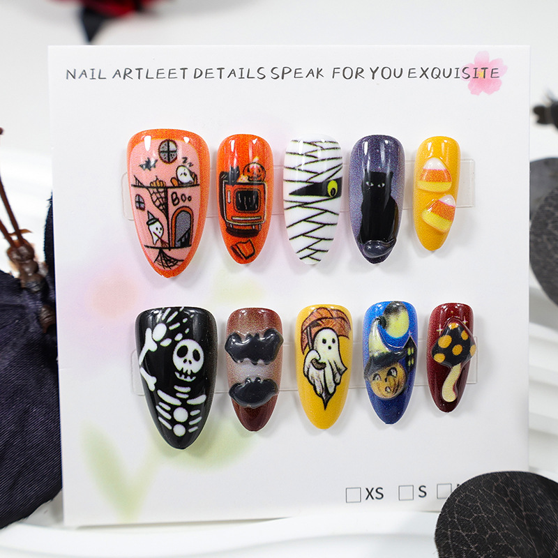 30pcs New Halloween Style Fals - Halloween Skeleton Decoration 评论和价格