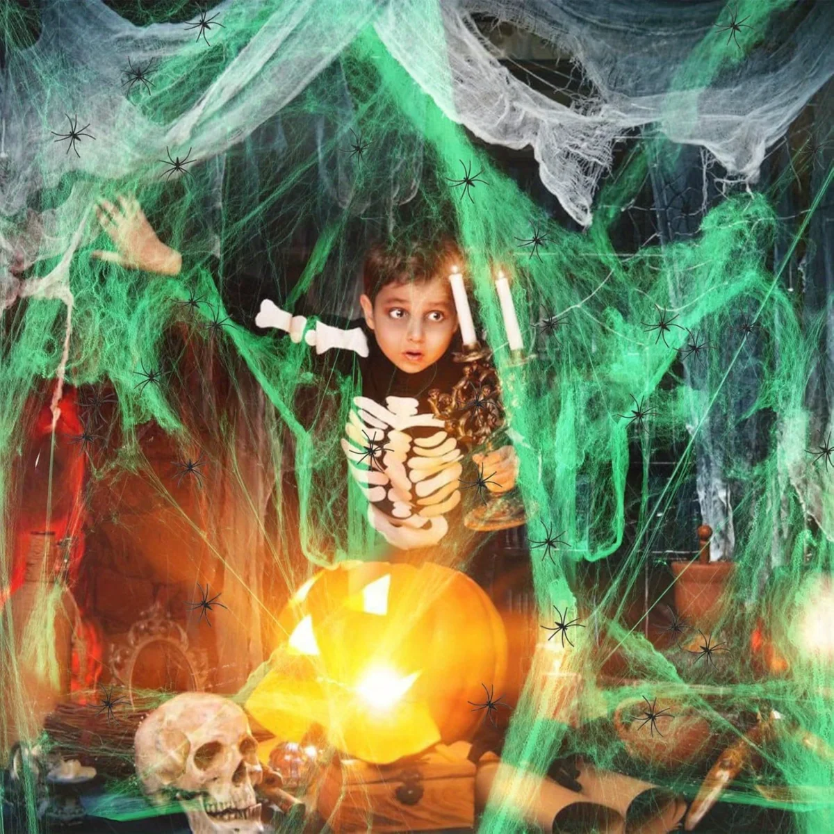 1-20PCS Halloween Decoration S - Spider Web Halloween Decoration 评论和价格