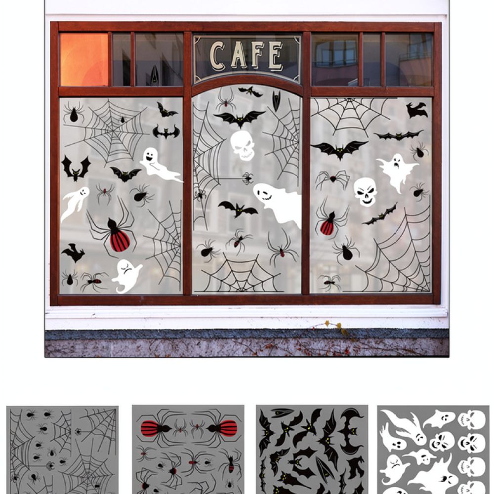 Halloween Wall Stickers Static - Halloween Skeleton Decoration 评论和价格