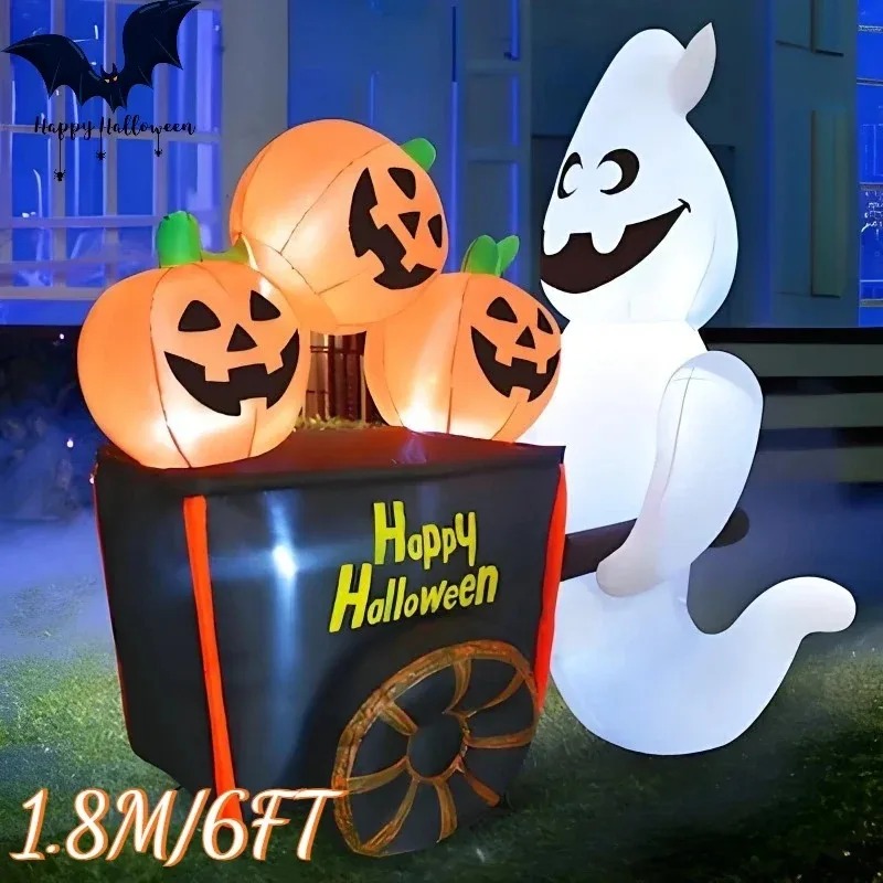 6FT Halloween Outdoor Holiday  - Halloween Pumpkin Decor Led 评论和价格