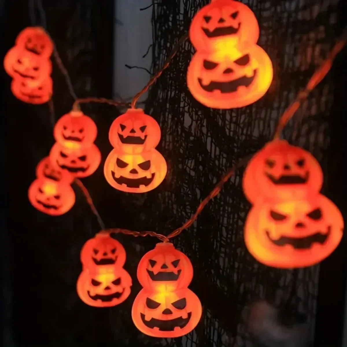 Jack O Lantern String Lights,  - Halloween Led String Lights Orange 评论和价格