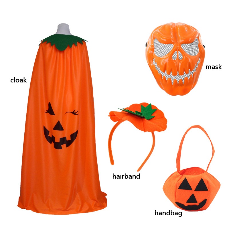 Halloween Pumpkin Costume Cape - Pumpkin Lantern Halloween 评论和价格