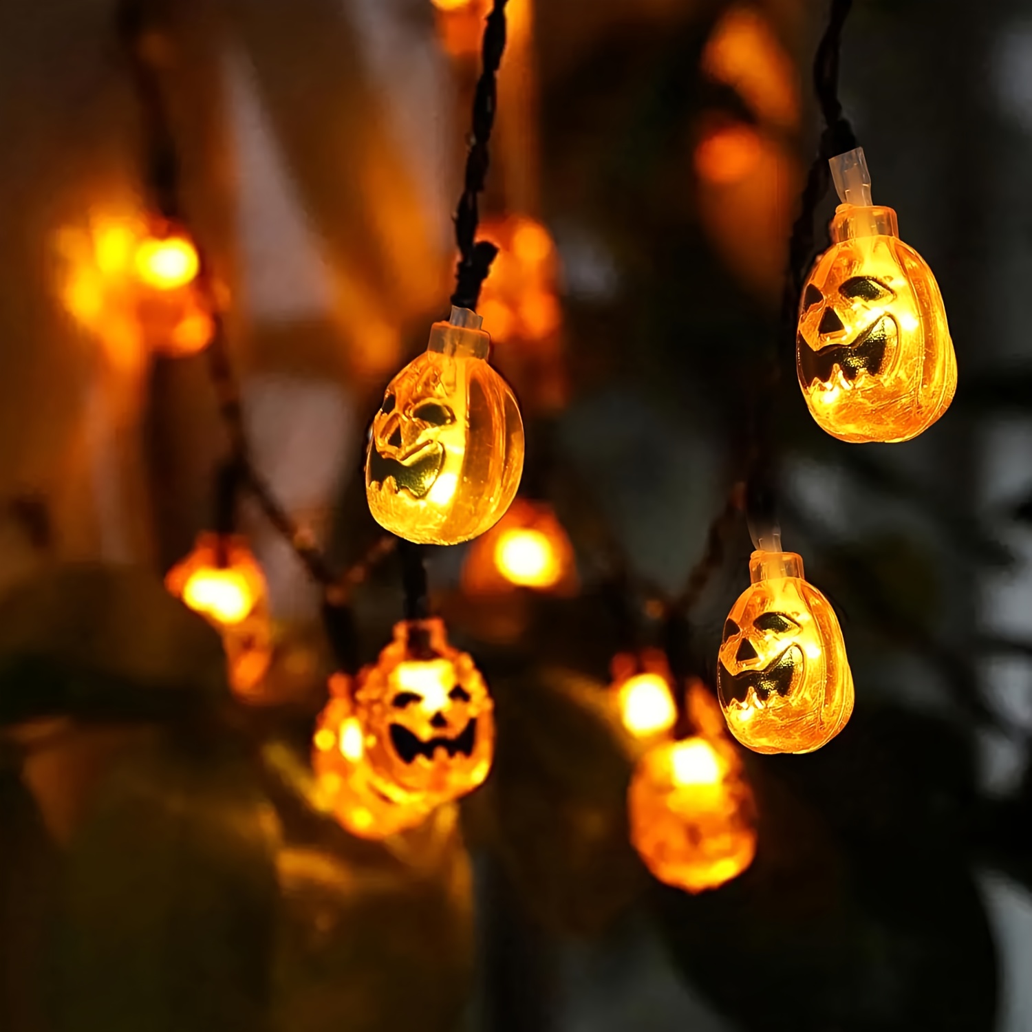 59/118in 10/20LEDs Smiling Pum - Halloween Led String Lights Orange 评论和价格