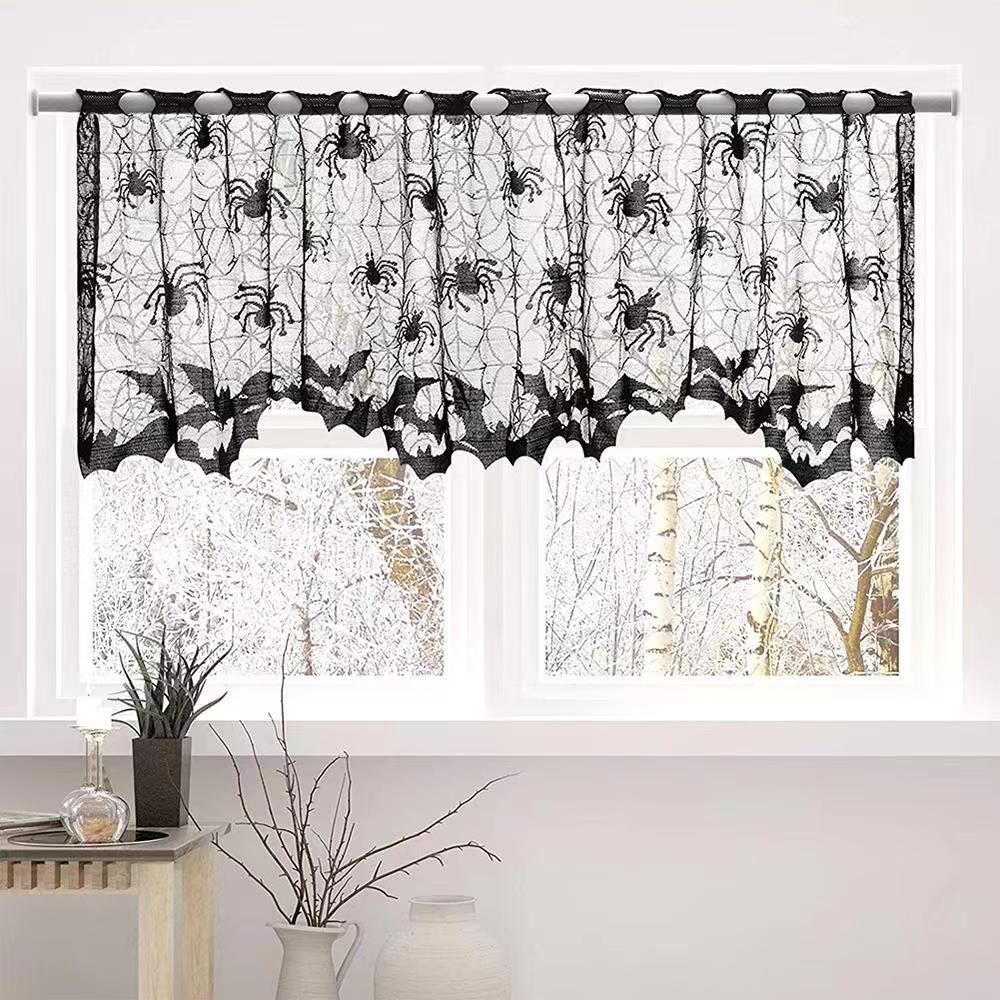 Halloween Black Lace Spider We - Spider Web Halloween Decoration 评论和价格