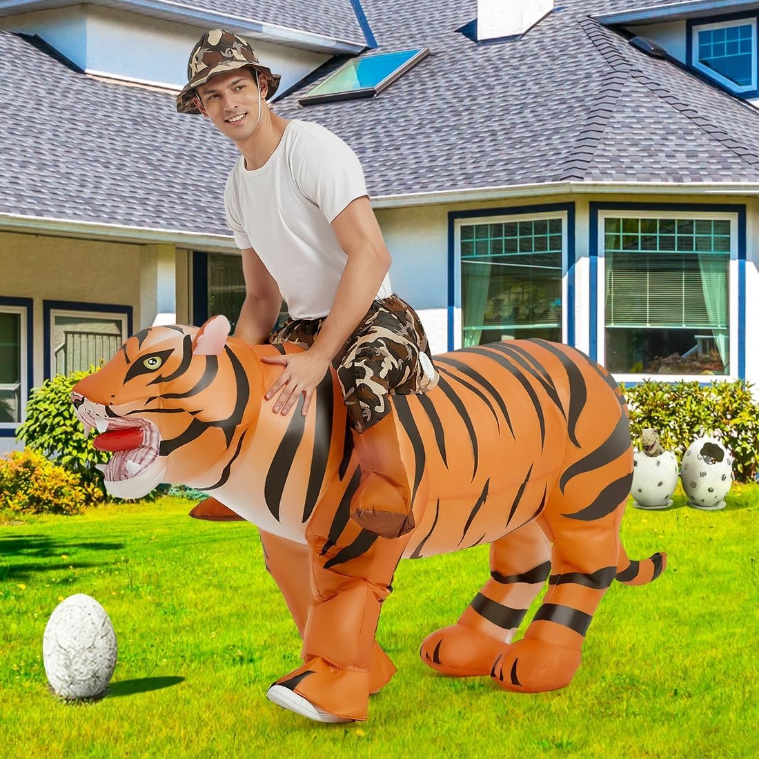 Inflatable Tiger Costume for A - Halloween Costume Adult 评论和价格