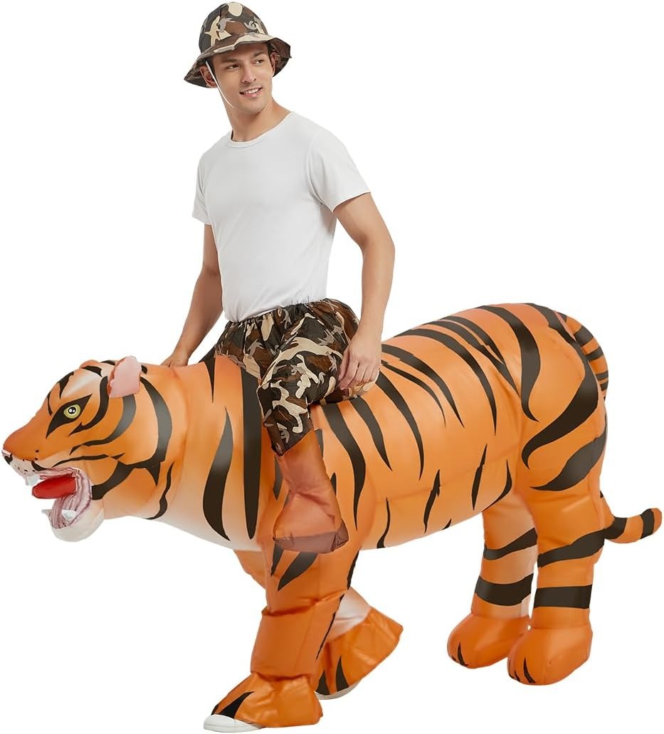 Inflatable Tiger Costume for A - Halloween Costume Adult 评论和价格
