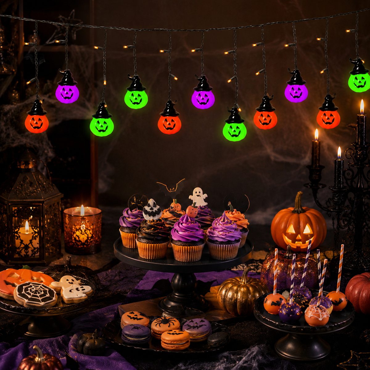1pc Halloween Horrible 10 Witc - Halloween Led String Lights Orange 评论和价格