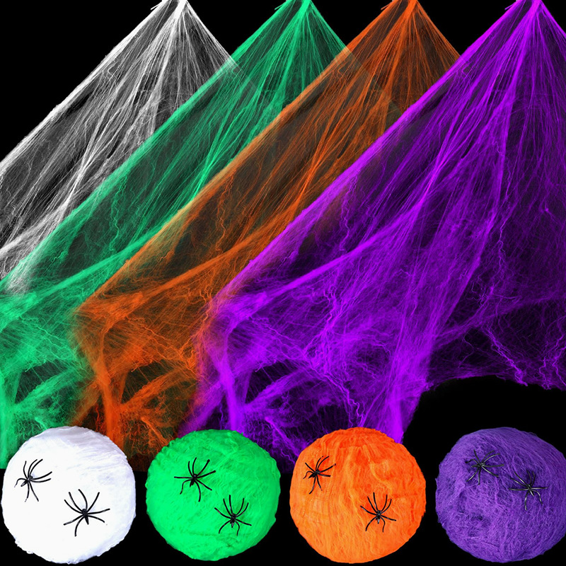 Halloween Decoration White Spi - Spider Web Halloween Decoration 评论和价格