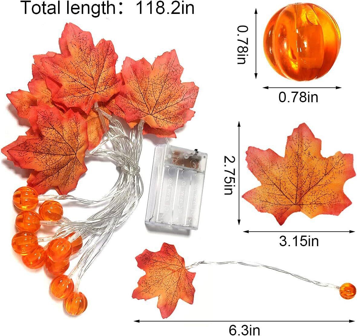 59/118in Halloween Pumpkin Map - Halloween Led String Lights Orange 评论和价格