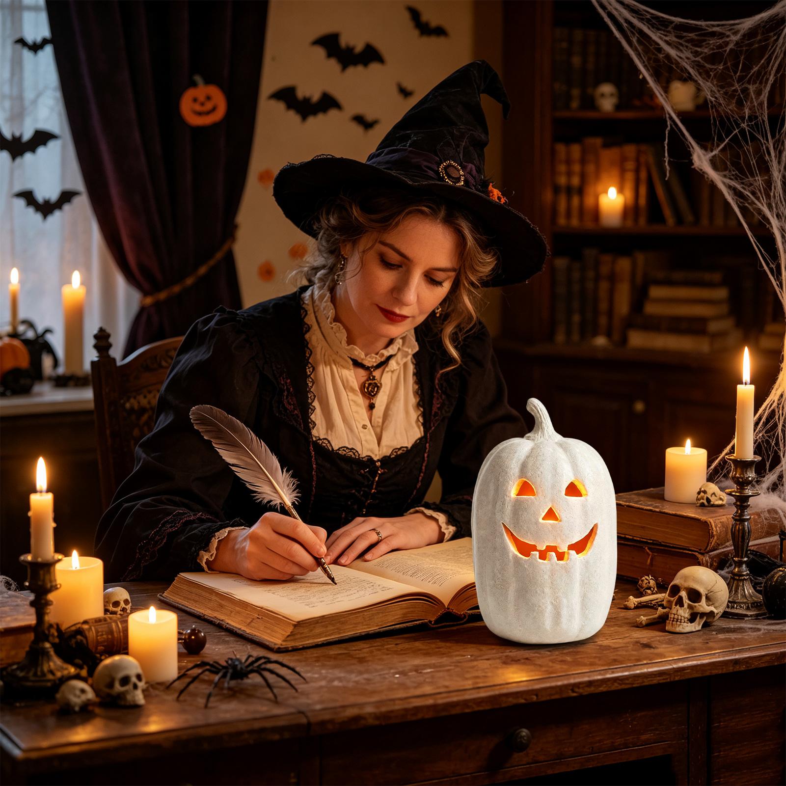 Halloween Pumpkin Decor Resin  - Pumpkin Lantern Halloween 评论和价格